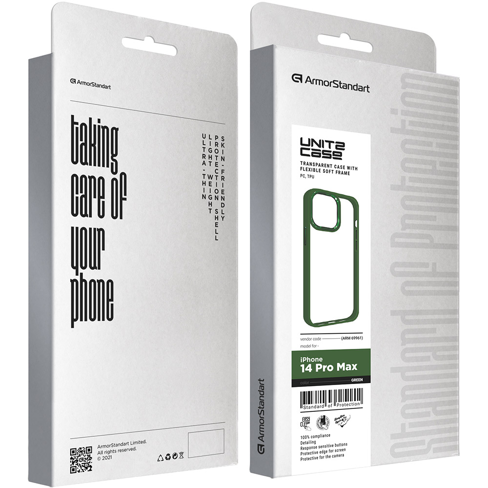 Чехол ARMORSTANDART UNIT2 для Apple iPhone 14 Pro Max Green (ARM69961) Тип чехол-накладка