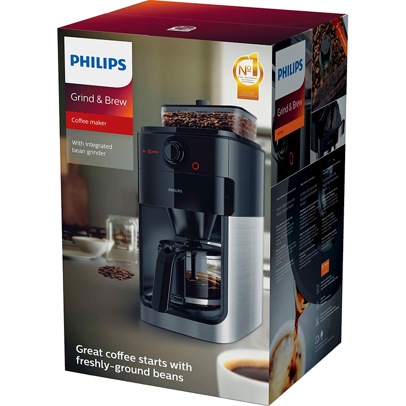 Зовнішній вигляд Кавоварка PHILIPS Grind & Brew HD7767/00