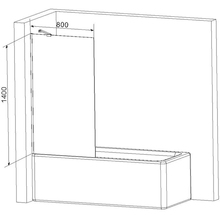 Шторка для душу AM.PM Gem 80 х 140 см (WU90BS-080-140CM)