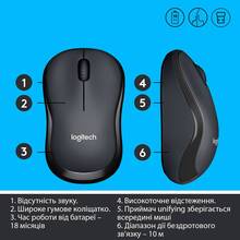 Миша LOGITECH M220 SILENT CHARCOAL OFL (L910-004878)