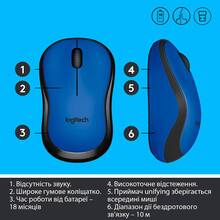 Миша LOGITECH M220 SILENT BLUE (L910-004879)