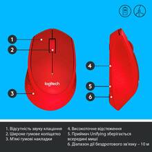 Миша LOGITECH M330 Red (910-004911)