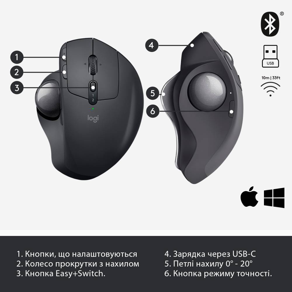 Изображение Трекбол LOGITECH MX Ergo (910-005179)