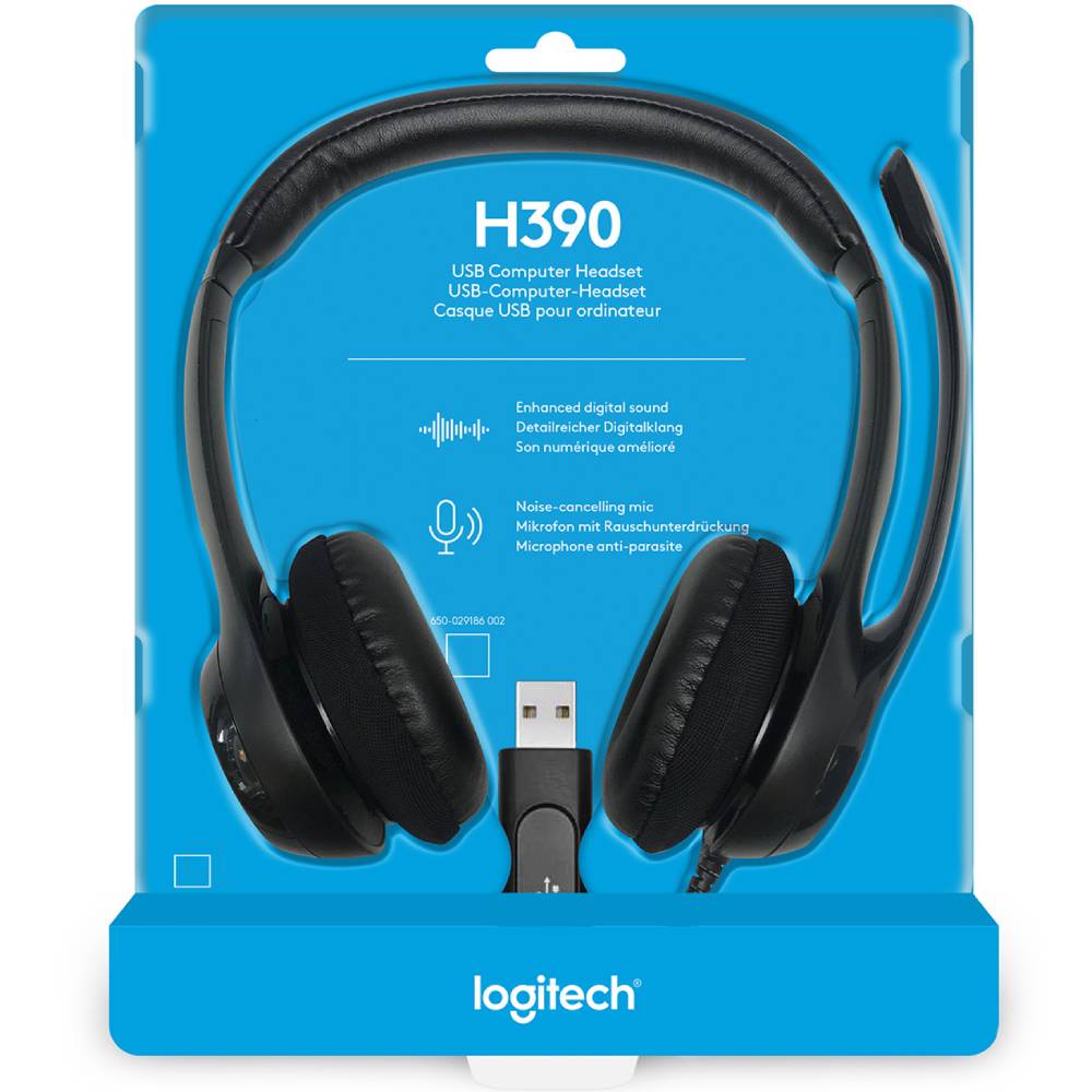 У Фокстрот Гарнітура LOGITECH USB Headset H390 black (981-000406)