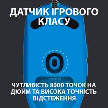 Миша Logitech G102 Lightsync USB Blue (910-005801)