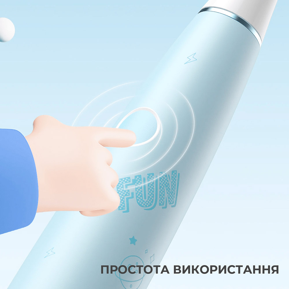 В Украине Электрическая зубная щетка OCLEAN Kids Electric Toothbrush Blue (6970810552379)