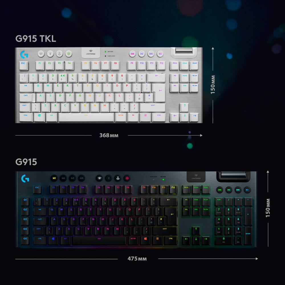 Покупка Клавіатура Logitech G915 Gaming TKL LIGHTSPEED Wireless RGB White (920-009664)