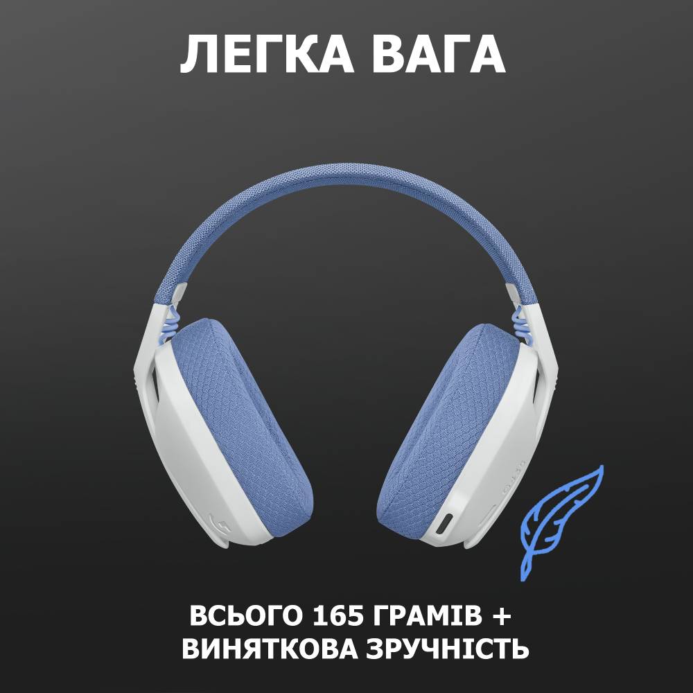 Гарнітура LOGITECH G435 LIGHTSPEED Wireless Gaming WHITE (981-001074) Клас геймерська