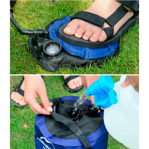 Внешний вид Душ кемпинговый NATUREHIKE NH17L101-D Blue (6927595721872)