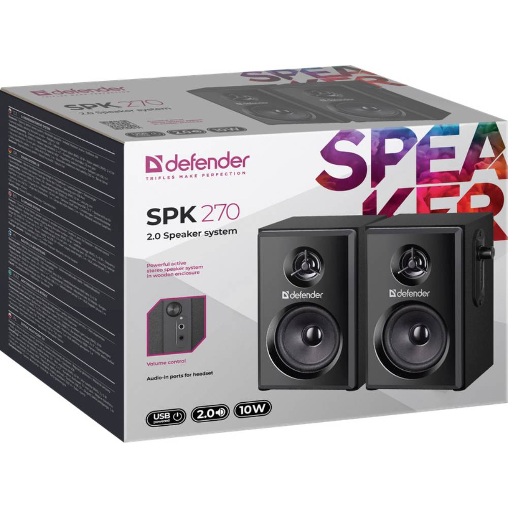 Внешний вид Колонка DEFENDER 2.0 SPK-270 (65270)