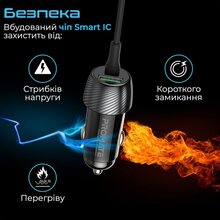 Автомобільний зарядний пристрій PROMATE PowerDrive-33PDCi Black (powerdrive-33pdci.black)