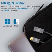 Адаптер Promate MediaLink-DP DisplayPort to HDMI Black (medialink-dp.black)