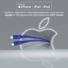 Кабель Promate PowerLine-Ci120 USB-C to Lightning MFi 20W Power Delivery 1.2 м Blue (powerline-ci120.blue)