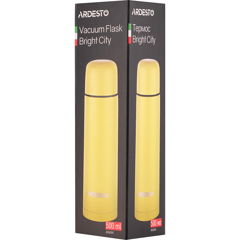 Зовнішній вигляд Термос ARDESTO Bright City 500 мл Yellow (AR2650YL)