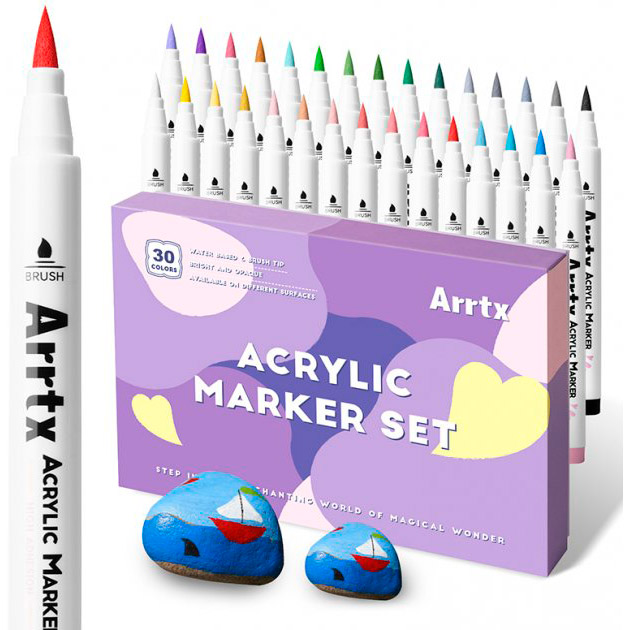 Зовнішній вигляд Акрилові маркери ARRTX AACM-0530A 30 кольорів (LC303144)