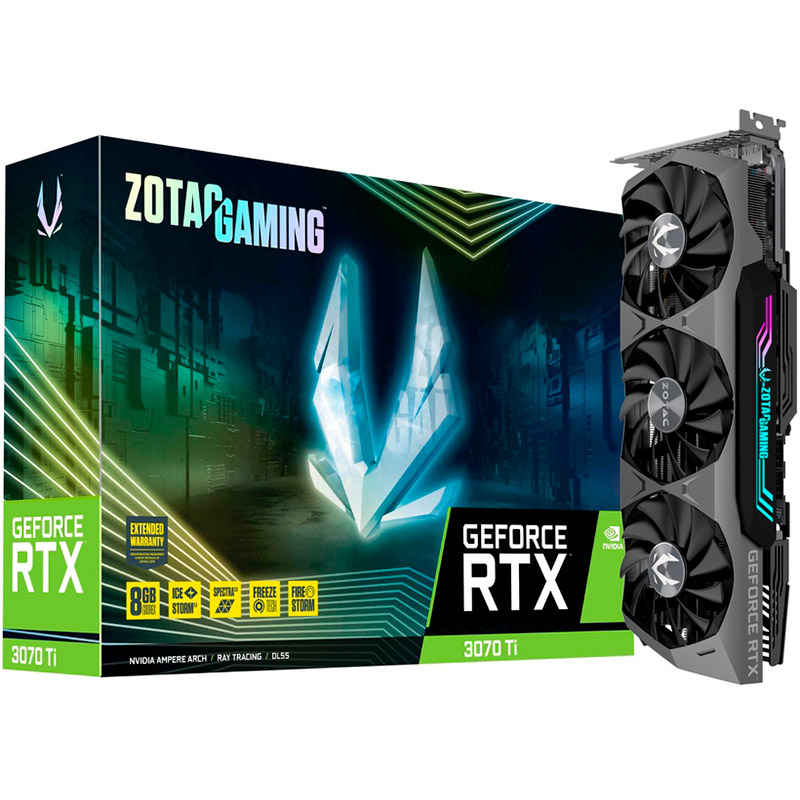 Зовнішній вигляд Відеокарта ZOTAC GeForce RTX 3070 Ti 8GB 256Bit 1770/19000MHz (ZT-A30710Q-10P)