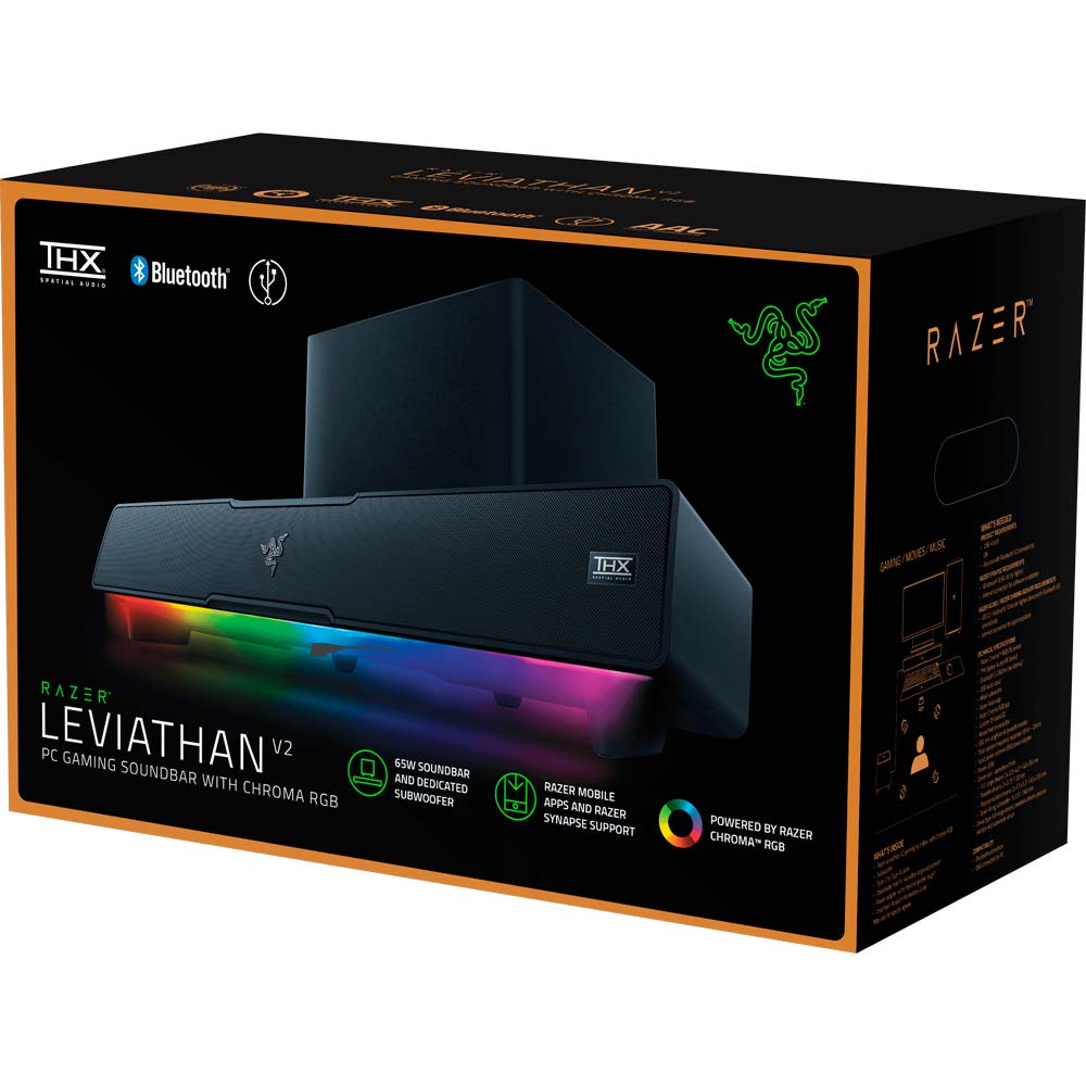 Внешний вид Акустическая система Razer Leviathan V2 (RZ05-03920100-R3G1)