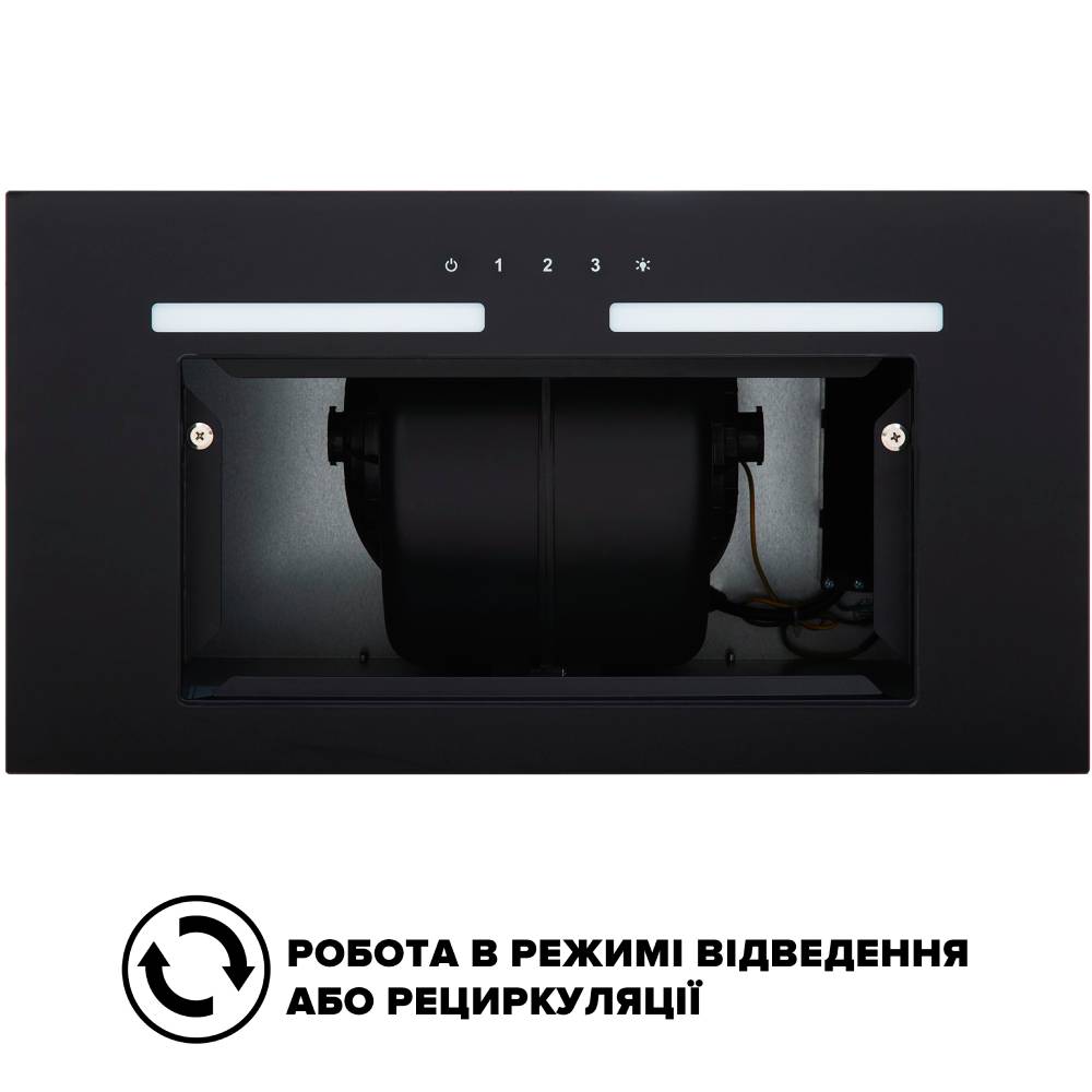 Витяжка INTERLINE SWAY BL A / 60 GL / S Діаметр повітропровода 150