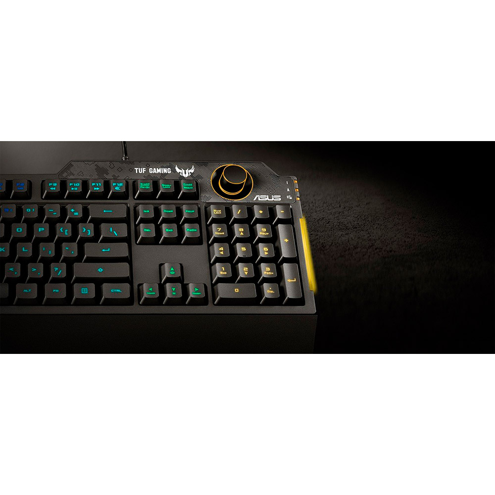 Фото Клавиатура ASUS TUF Gaming K1 RGB 104key USB UA Black (90MP01X0-BKMA00)