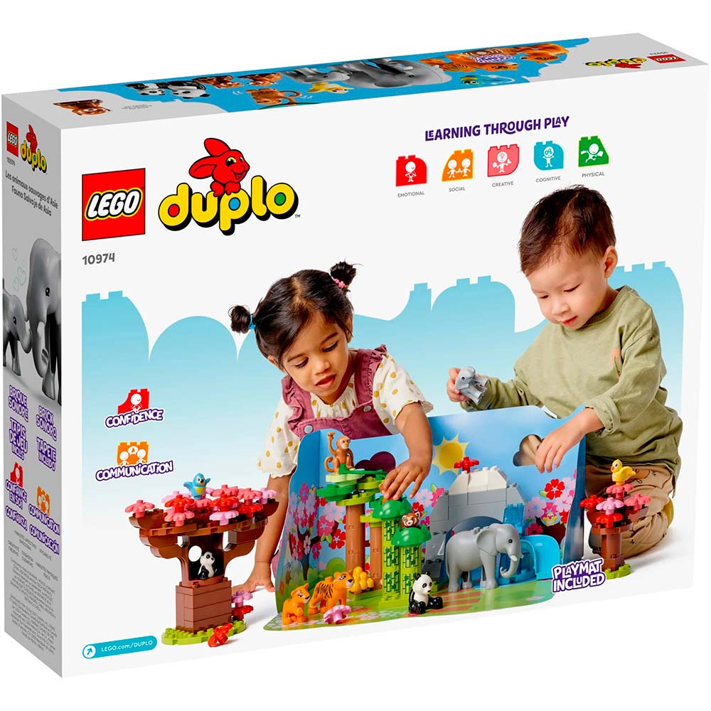 Фото Конструктор LEGO DUPLO Town Дикие животные Азии 117 деталей (10974)