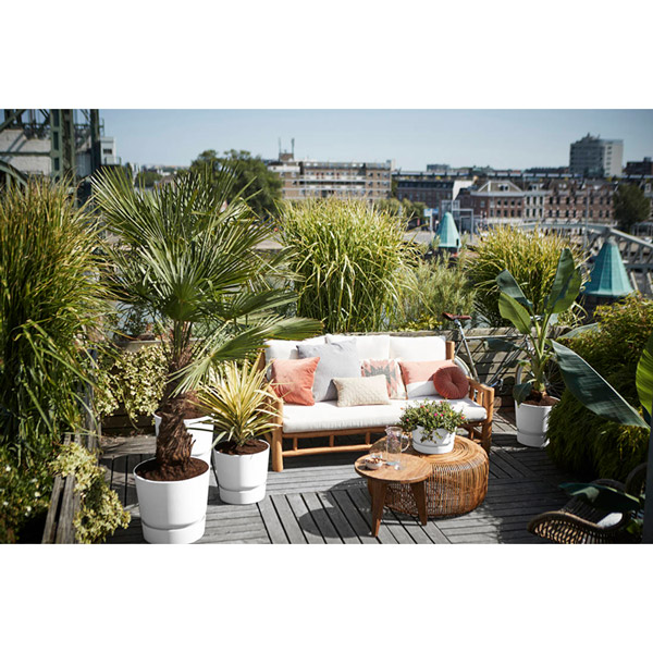 Внешний вид Горшок для растений ELHO Greenville Round 25 см White (332235)