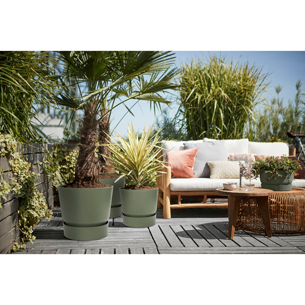 Фото 4 Горшок для растений ELHO Greenville Round 25 см Green (332433)