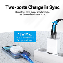 Зарядний пристрій VENTION USB Type C + QC4.0 (18-20W) White (FBBW0-EU-1)