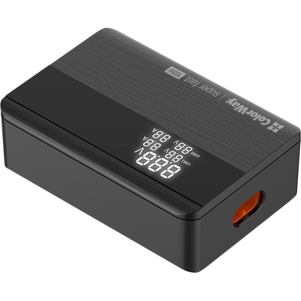 Сетевое зарядное устройство COLORWAY Power Delivery GaN 100W Black (CW-CHS041PD-BK) Выходной разъем USB 