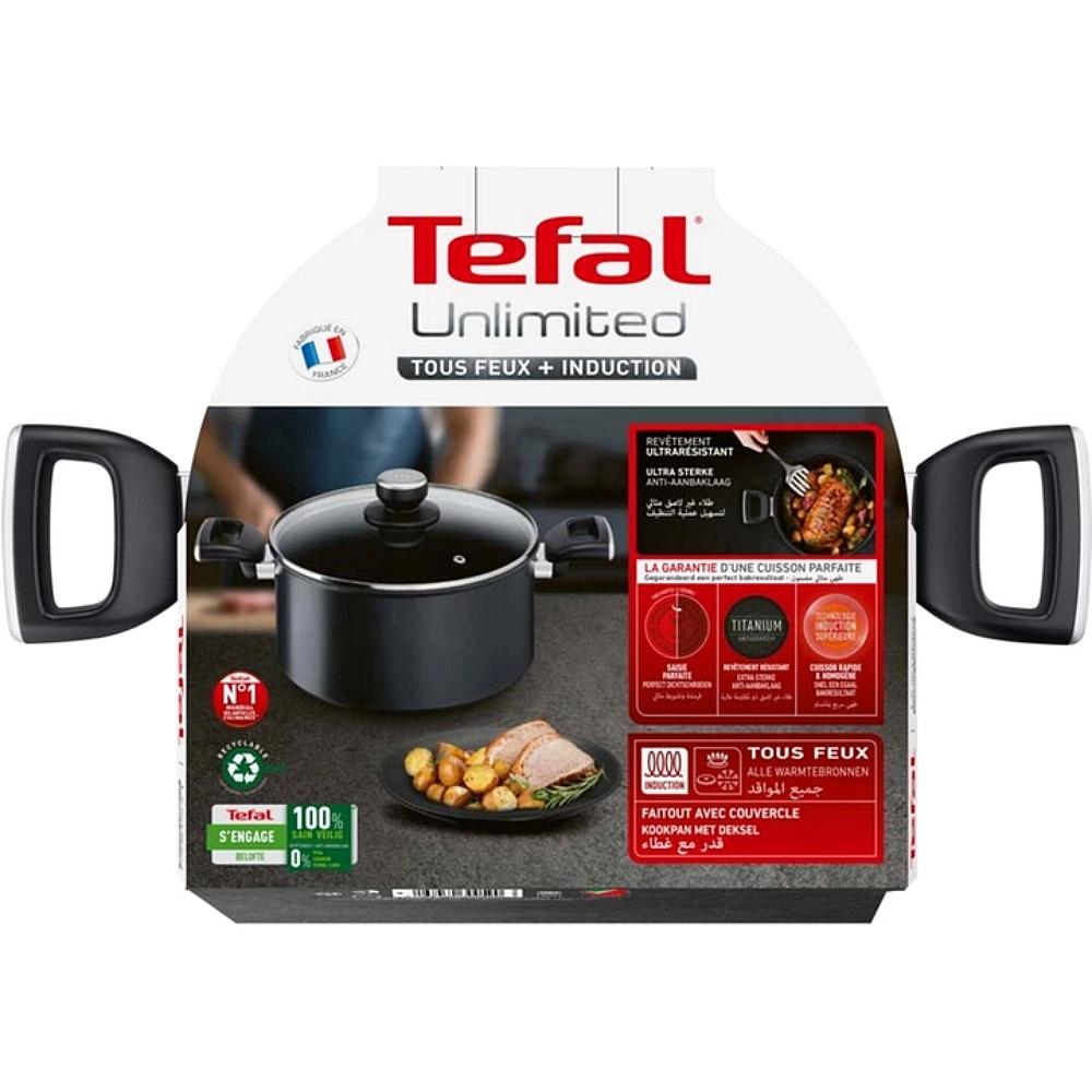 Зовнішній вигляд Каструля TEFAL Unlimited 5.3 л Чорний (G2554672)