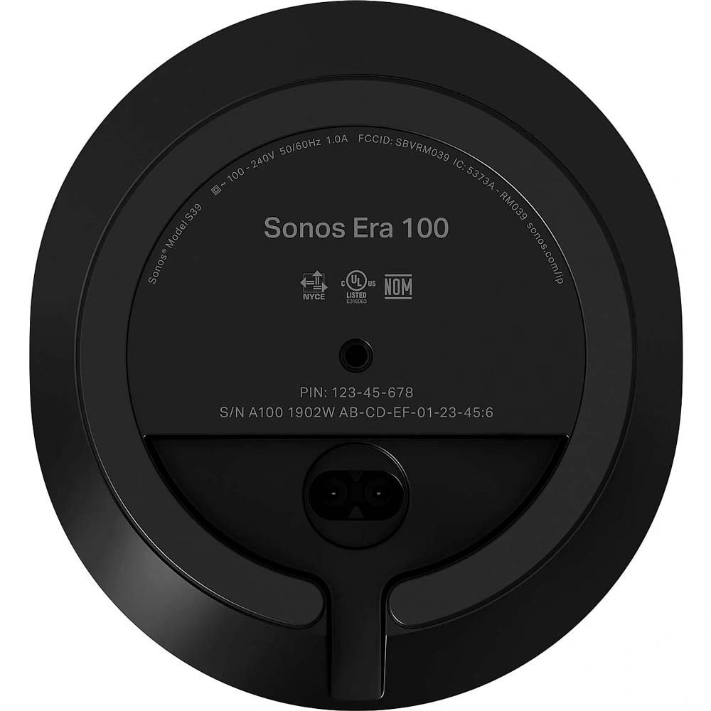 Зовнішній вигляд Акустична система Sonos Era 100 Black (E10G1EU1BLK)