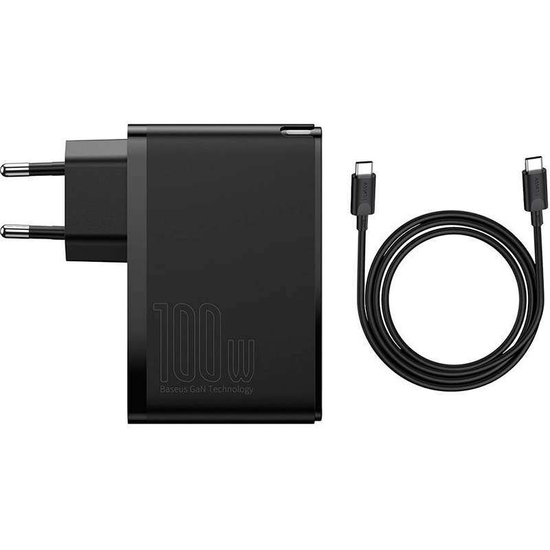 Заказать Сетевое зарядное устройство BASEUS CCGAN2P-L01 100W GaN Black (CCGAN2P-L01)