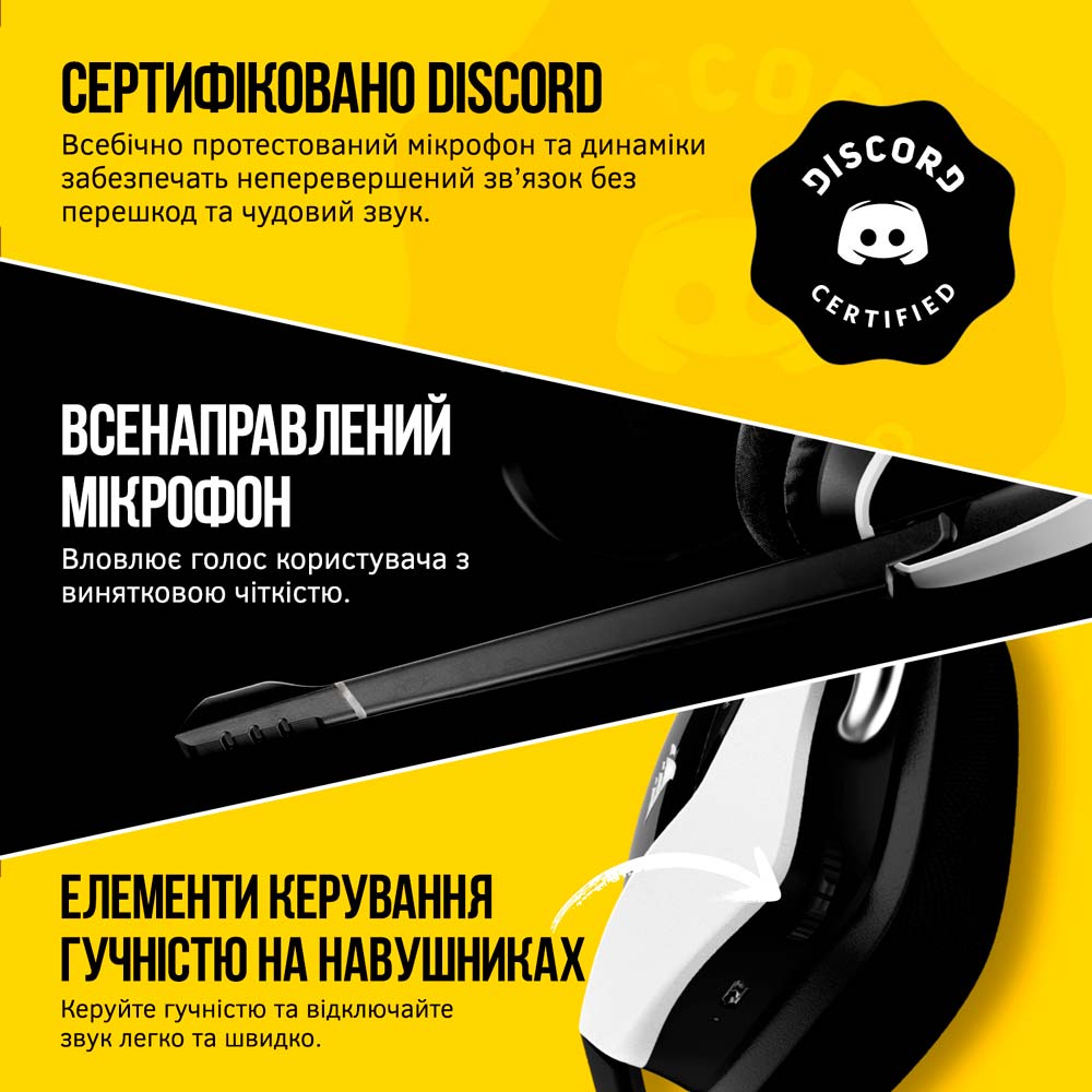Зовнішній вигляд Гарнітура CORSAIR Void RGB Elite Wireless Premium White (CA-9011202-EU)
