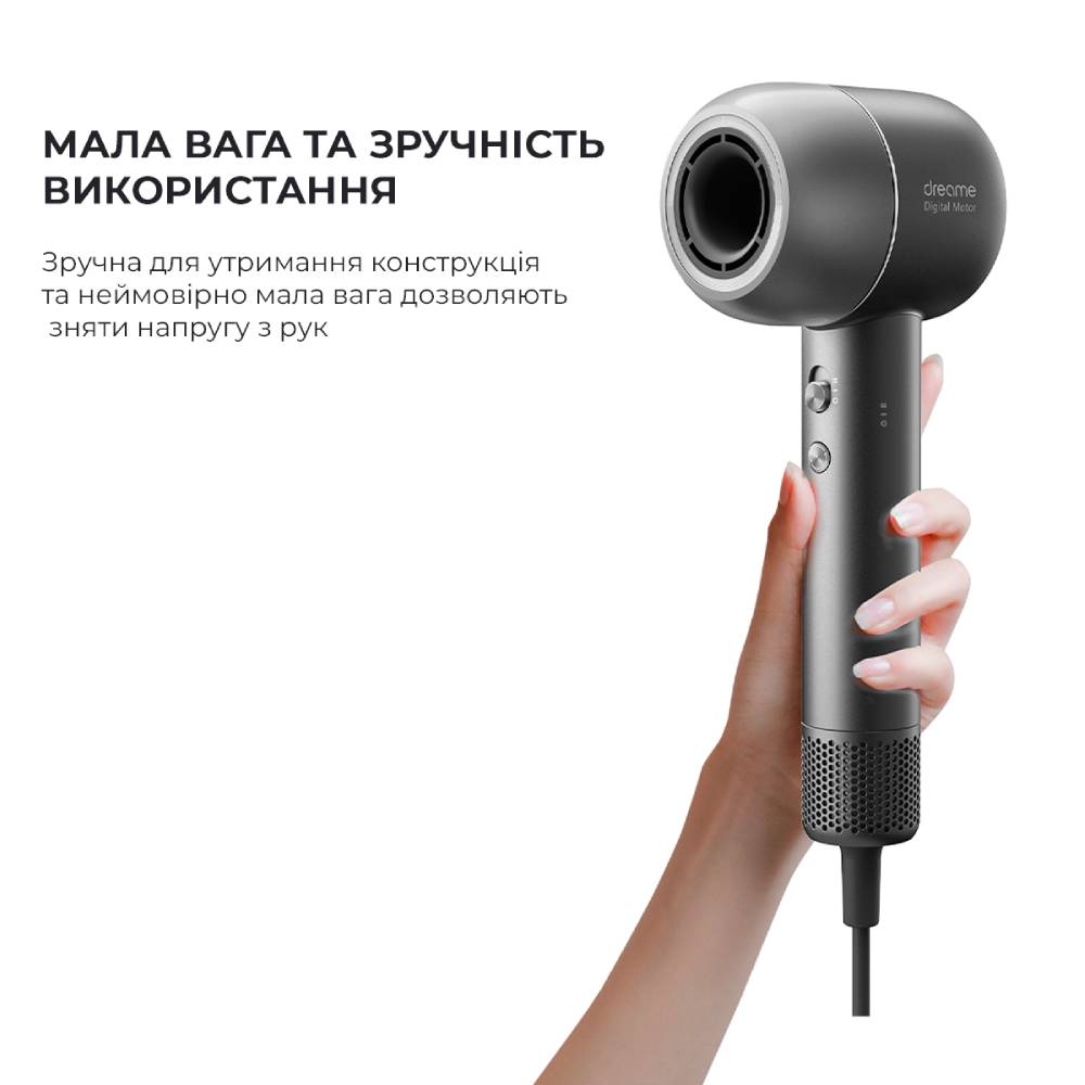 Фото Фен DREAME Intelligent Hair Dryer Grey (AHD5-GD0)