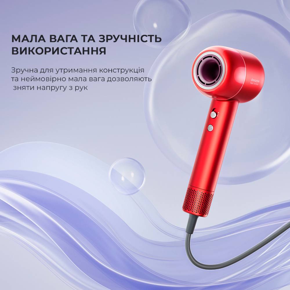 Фото Фен DREAME Intelligent Hair Dryer Red (AHD5-RE0)