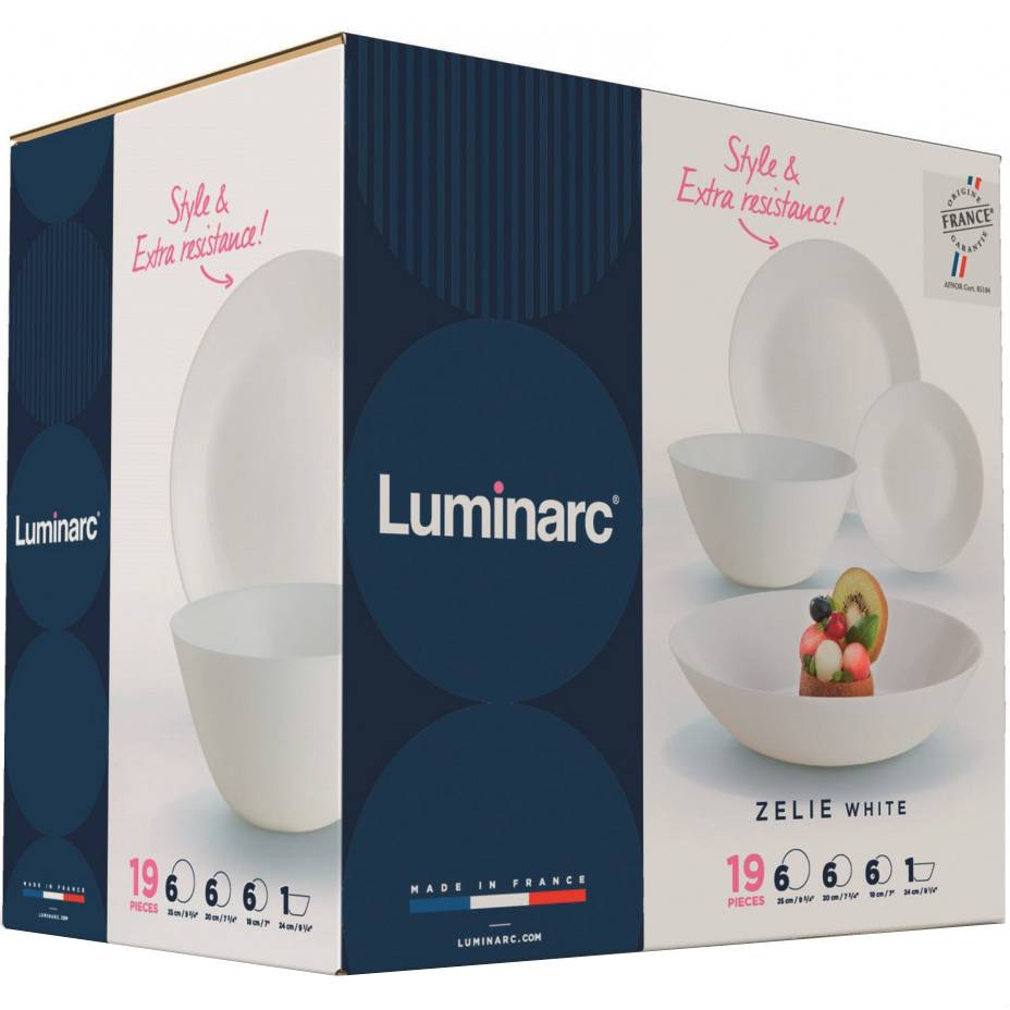 Сервіз LUMINARC Zelie 19 пр. (V3792) Комплектація тарілка столова глибока