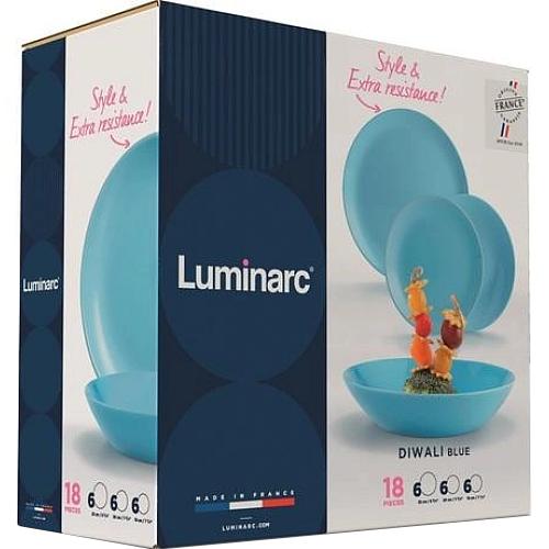 Сервиз LUMINARC DIWALI LIGHT BLUE 18 пр (P2962) Комплектация тарелка столовая мелкая