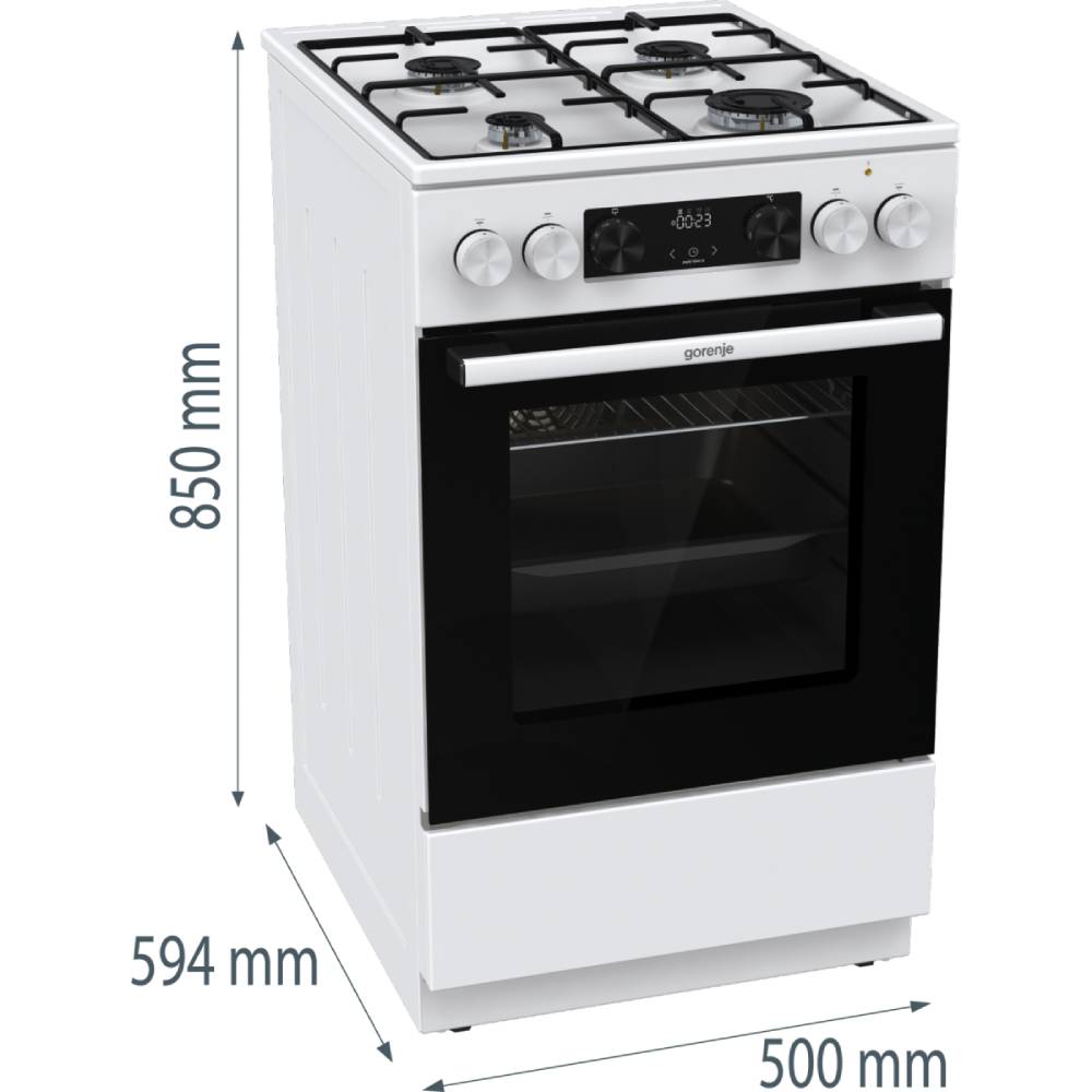 Зовнішній вигляд Плита комбінована GORENJE GK 5C60 WJ (FM514D-JPD4B)