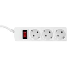 Подовжувач PROLOGIX 3 розетки 3м 16А 3х1.0мм2 White (PRS-P3CU-30W)