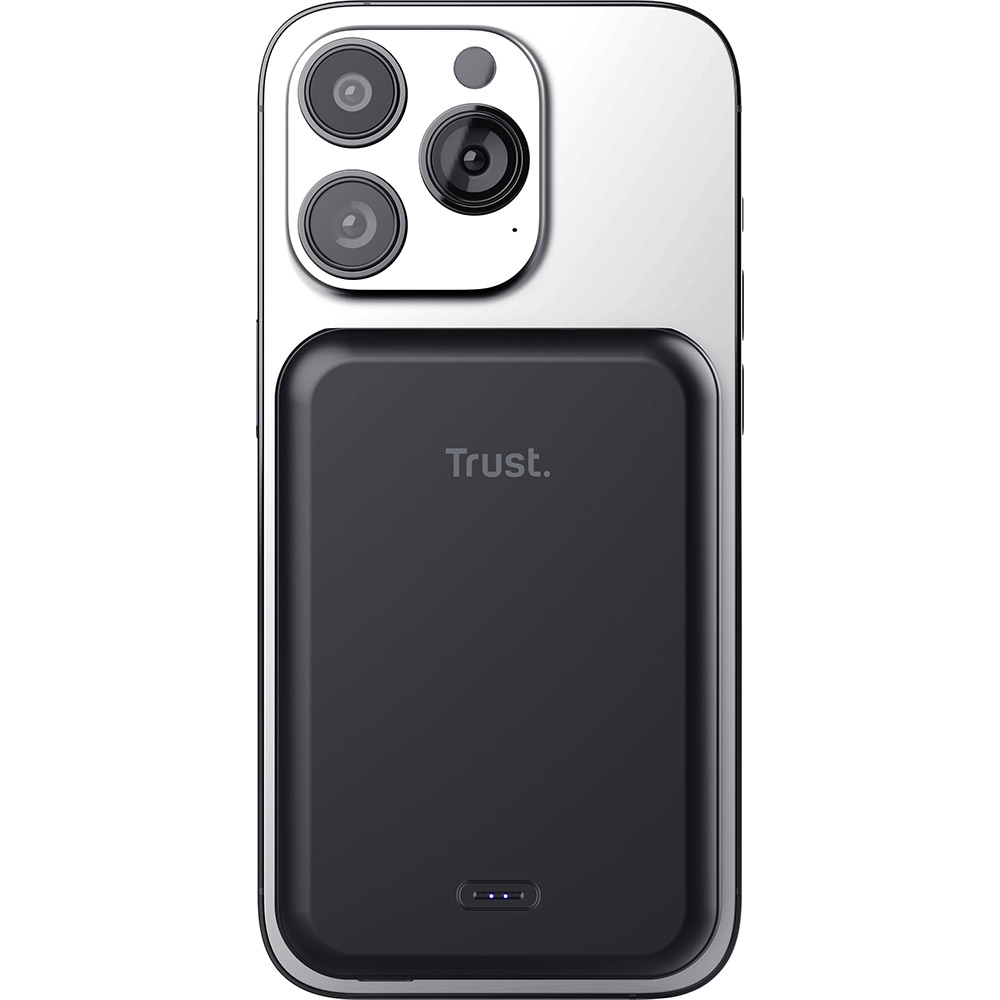 Зовнішній вигляд Powerbank TRUST Magnetic WL 5000 mAh Black (24877_TRUST)