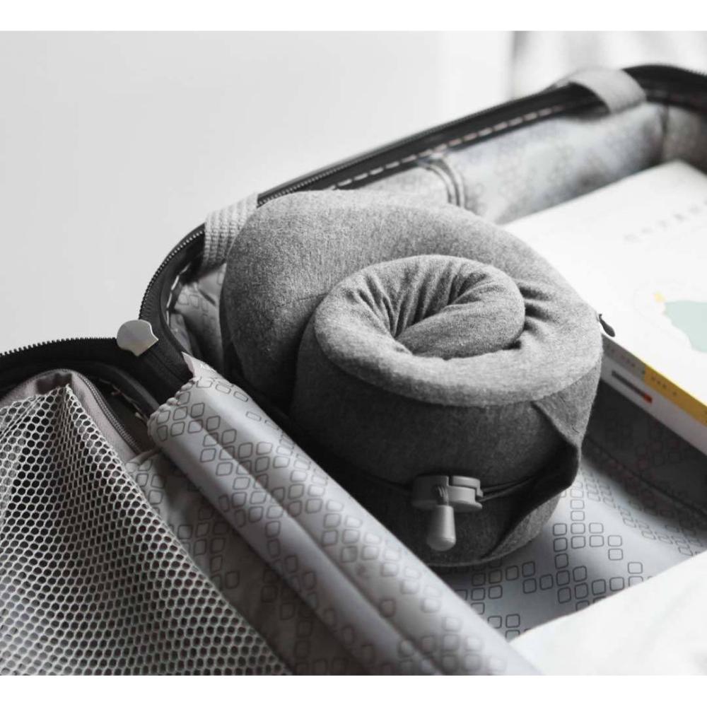 Подушка підголівник LF Massage sleep neck pillow Gray (LR-S100) Живлення батарейки