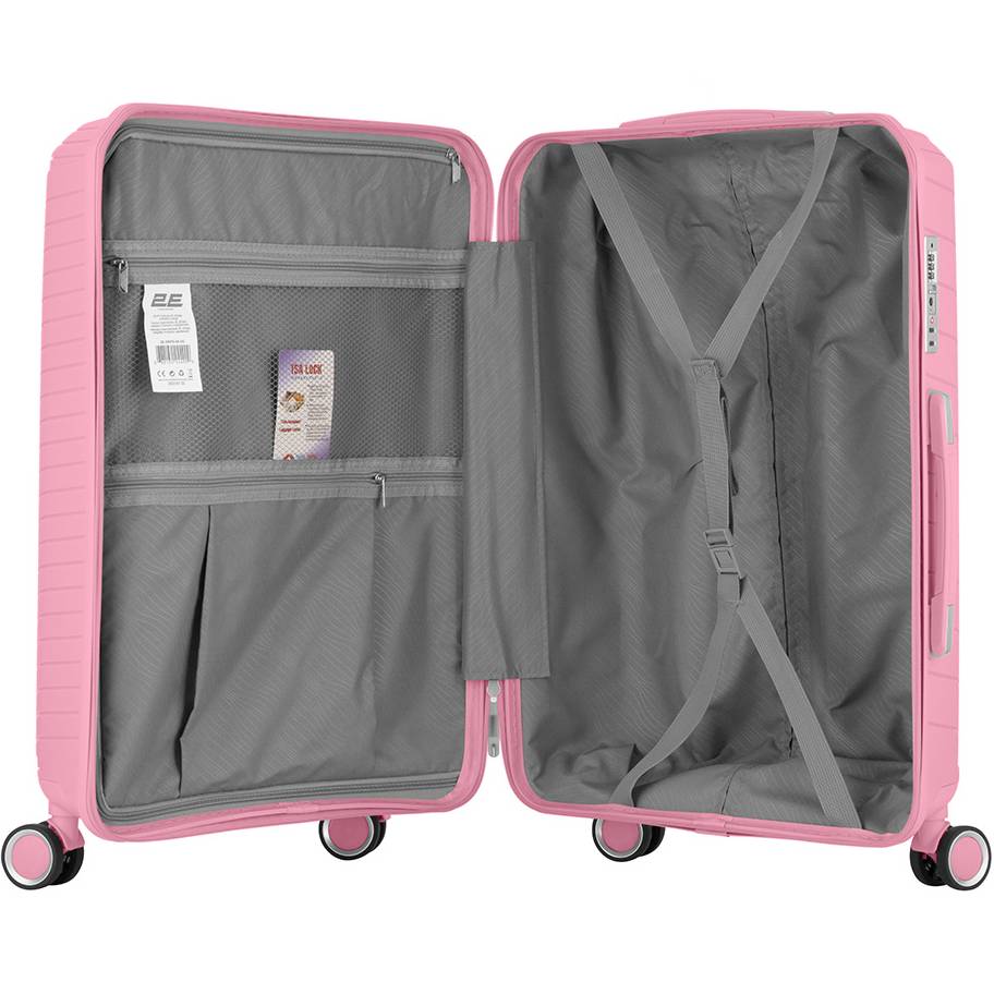 Валіза 2E SIGMA L 4 колеса Pink (2E-SPPS-L-PK) Особливості телескопічна ручка