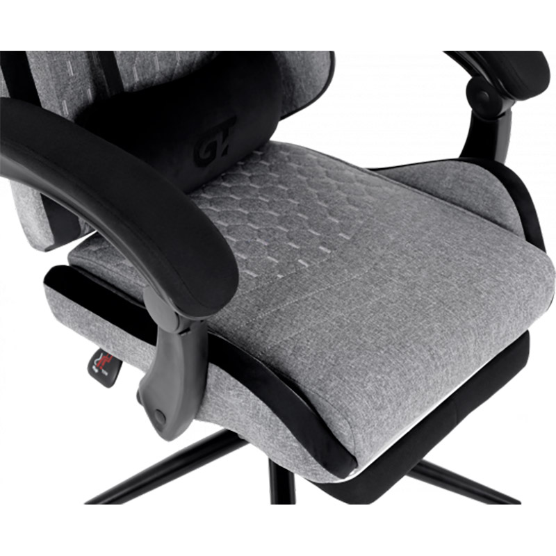 Внешний вид Кресло GT RACER X-2324 Fabric Gray/Black Suede