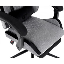 Кресло GT RACER X-2324 Fabric Gray/Black Suede