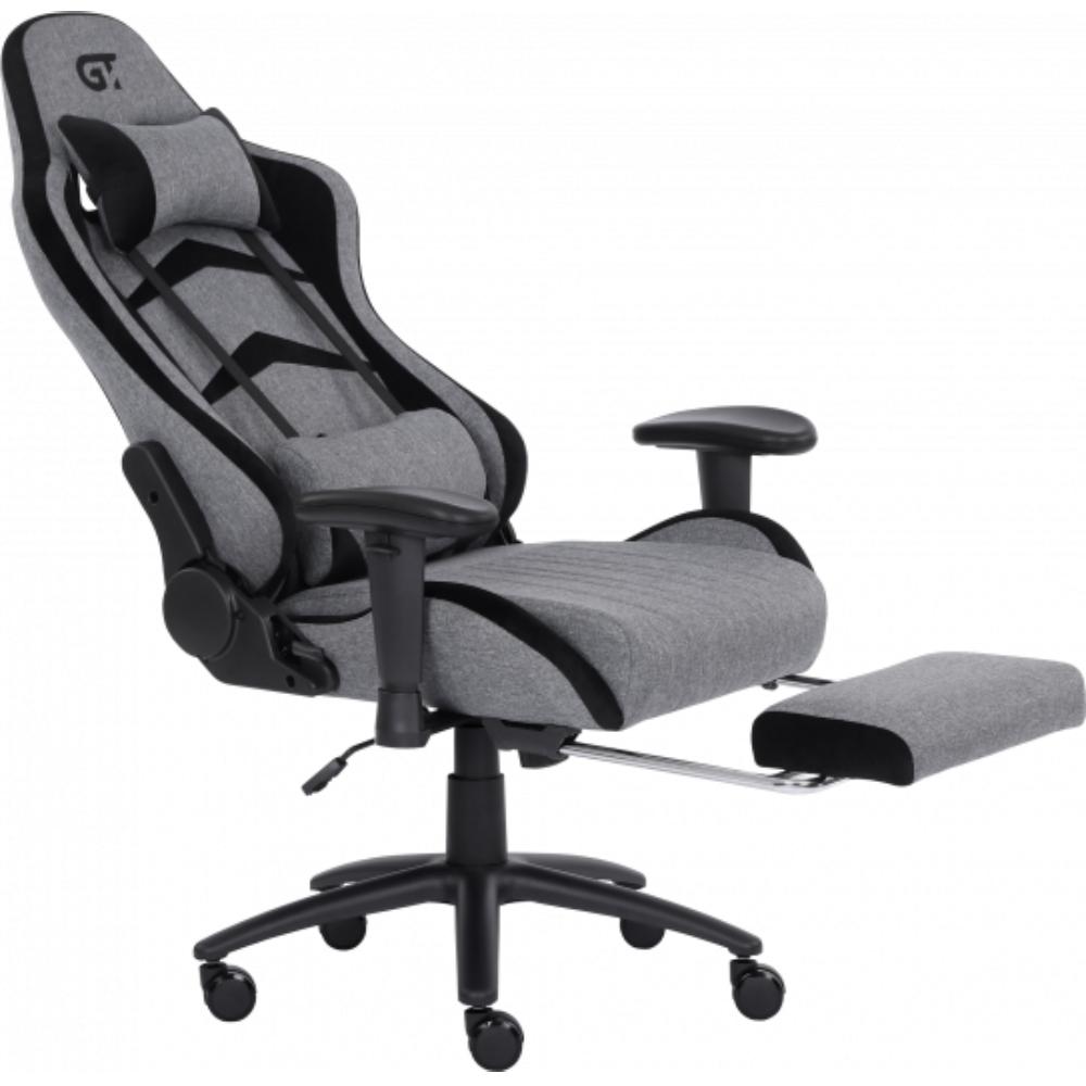Крісло GT RACER X-2534-F Fabric Gray/Black Suede Матеріал корпусу метал
