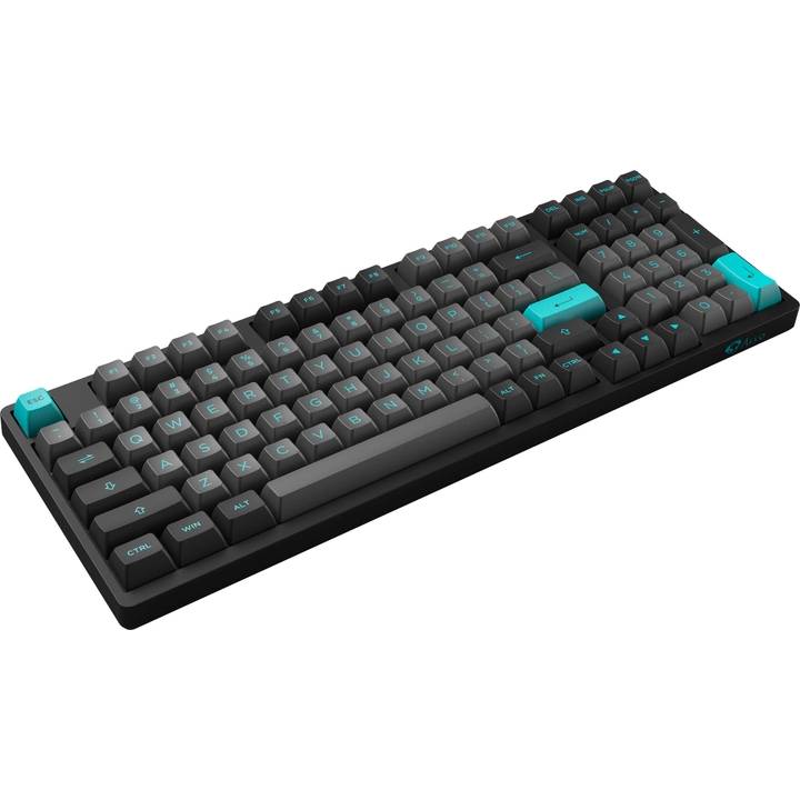 Зовнішній вигляд Клавіатура AKKO 3098N Black&Cyan TTC Flame Switch RGB (6925758618311)