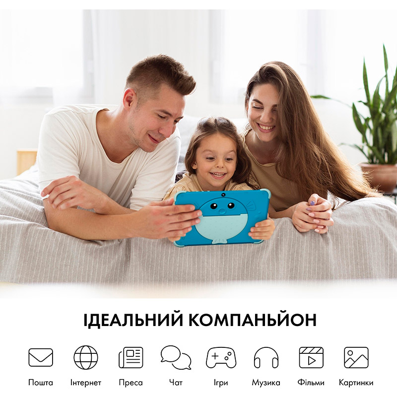 Зовнішній вигляд Планшет THOMSON TEO 10" KID 2/32 GB WiFi Blue (TEO10-KID2BL32)