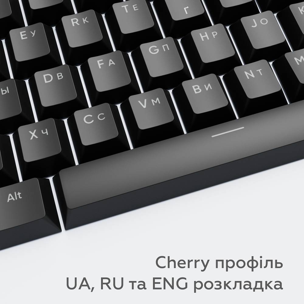 Зовнішній вигляд Набір кейкапів DARK PROJECT PBT KS-45 ENG/UA/RU Black (DP-KS-0045)