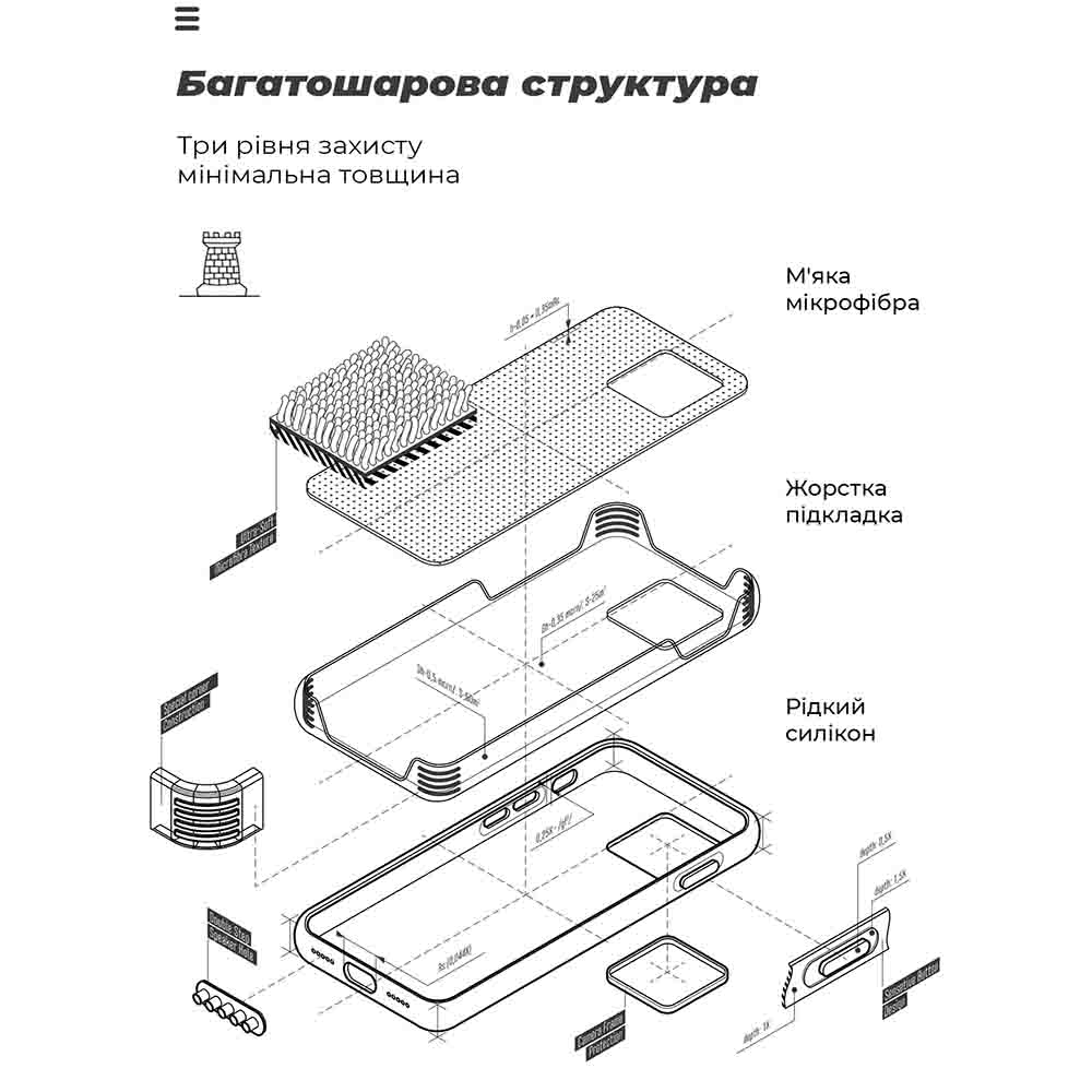 Зовнішній вигляд Чохол ARMORSTANDART ICON Case для Samsung A14 4G/A14 5G Camera cover Red (ARM66170)
