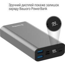 Powerbank COLORWAY 20000 mAh Full Gray (CW-PB200LPH3GR-PDD)