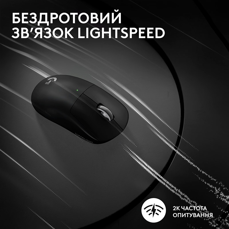 Зовнішній вигляд Миша LOGITECH G Pro X Superlight 2 Lightspeed Black (L910-006630)